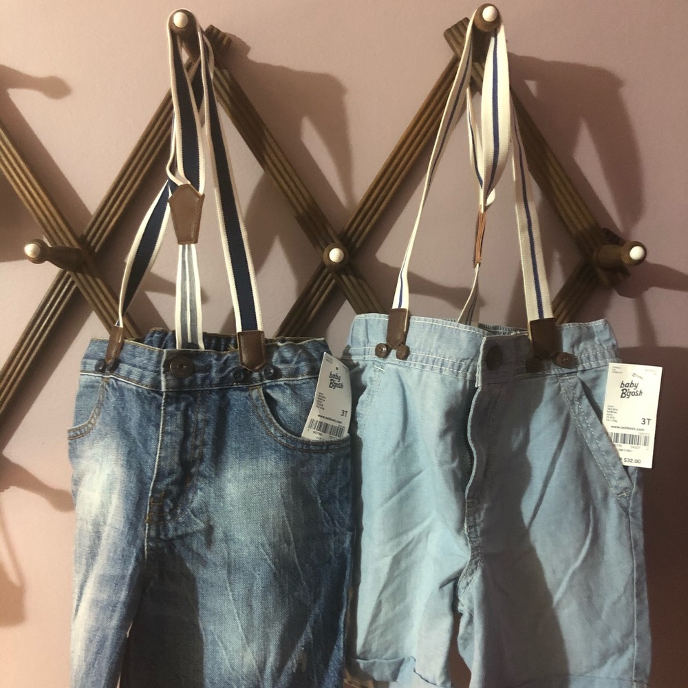 3T Little boys Shorts, Suspenders! New, tags on.